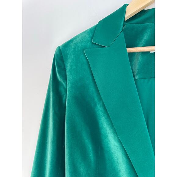 Alice + Olivia Breann Fitted Blazer in Emerald Green Size 14 - Picture 7 of 10